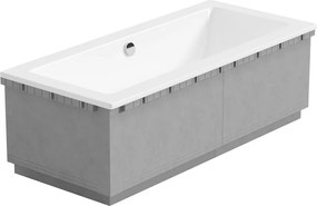 Mexen X-ST, polystyrénový plášť na obdĺžnikovú vaňu 160-190 x 70-90 cm, LED drážka, biela, 55021-01