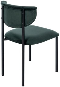 Stolička pre návštevy Gambell zamat - tmavo zelené