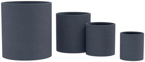 Sada 4 ks kvetináčov 1 round - antracitová