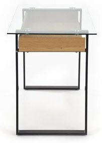 Písací stolík Bernie (prirodné drevo + čierna). Vlastná spoľahlivá doprava až k Vám domov. 1048591