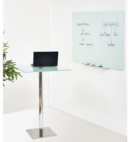 Sklenená magnetická tabuľa na stenu, biela, 1200 x 1500 mm