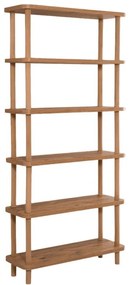 Knižnica v dekore borovice v prírodnej farbe 80x168,5 cm Step - Kalune Design