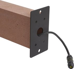 Moderné vonkajšie stĺpikové svietidlo terakota 65 cm IP44 - Pompei