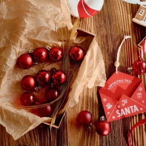 Vianočné guľky GERONI červené 714641 (24ks)