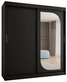 Šatníková skriňa 180 cm Lulu (čierna). Akcia -45%. Vlastná spoľahlivá doprava až k Vám domov. 1125979