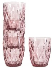 Sada štyroch pohárov LUNO ružová 748226 280 ml (4 ks)