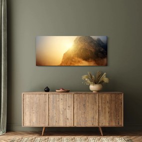 Obraz hory v hmle (120x50 cm)