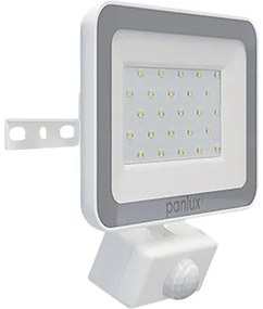 LED reflektor Panlux EVO IP65 20W 2000lm 4000K biely so senzorom pohybu