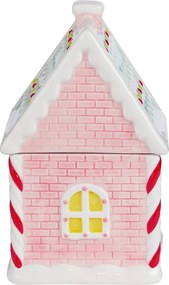 SWEET X-MAS Dóza na sušienky perníková chalúpka - ružová