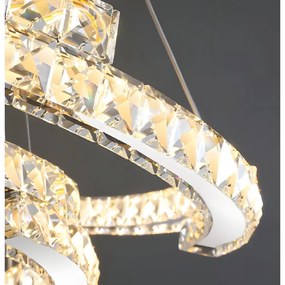 Toolight Toolight, LED krištáľové závesné svietidlo APP1556-CP, chrómová, OSW-05178