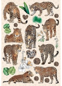 Samolepiaca dekorácia Tigers, 42,5 x 65 cm