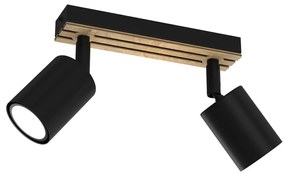Bodové svietidlo TERRA 2xGU10/8W/230V čierna/dub