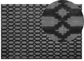 Viskózový koberec 140 x 200 cm tmavosivý CIZRE Beliani