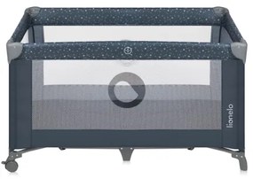 Lionelo - Cestovná postieľka STEFI modro-šedá