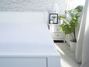 XPOSE® Jersey plachta Exclusive na vysoký matrac - biela 180x200 cm