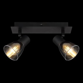 Globo 54307-2 - Nástenné bodové svietidlo CLAUDE 2xE14/40W/230V čierna