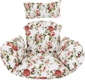 Vankúš na závesné hojdacie kreslo - kvetovaný