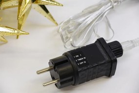 Svetelná LED reťaz, 10 LED, hviezdy, 12 cm, teplá biela