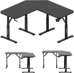 Herný rohový stôl Hero 7.3 čierny