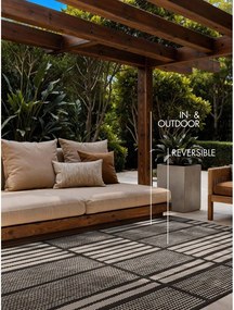 Čierny/krémovobiely vnútorný a vonkajší koberec 160x230 cm Haringey Allington – Ted Baker