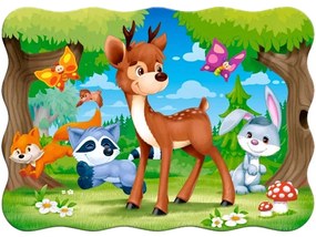 KIK CASTORLAND Puzzle 30 dielikov Jeleň a priatelia - Lesné zvieratá 4+