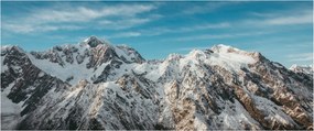 Obraz zasnežených vrcholkov, Fiordland (120x50 cm)