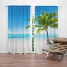 Sablio Záves Palma na pláži: 2 ks 140x250 cm