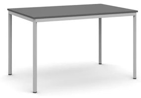 Jedálenský stôl, 1200 x 800 mm, doska grafit, podnož sv. sivá