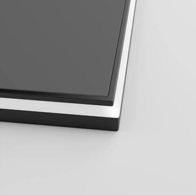 Erga Megan, LED zrkadlo 80x80cm v čiernom ráme, 2415 lm, 3 farby svetla, zadné osvetlenie, ERG-V01-MEGAN-8080-BK