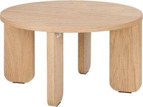 Okrúhly konferenčný stolík s doskou v dubovom dekore v prírodnej farbe ø 55 cm Kuvu – noo.ma