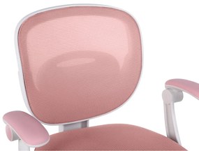 Detská otočná stolička Neoseat JUNI 008 s podnožou — látka, ružová