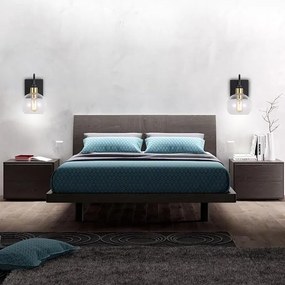 Toolight Toolight, nástenné svietidlo 1xE27 APP1580-1W, čierna-zlatá, OSW-03607