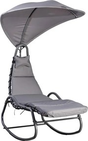 Záhradné relaxačné ležadlo / hojdačka AVENBERG SIENA - sivá