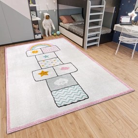 Ružovo-biely detský koberec 160x235 cm Bouncy – Hanse Home