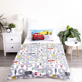 Jerry Fabrics Obliečky do postieľky 100x135 + 40x60 cm - Cars "Road"