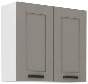 Kuchynská skrinka Luna claygrey/biela 80G-72 2F