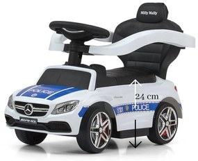 Detské odrážadlo s vodiacou tyčou Mercedes Benz AMG C63 Coupe Milly Mally Police