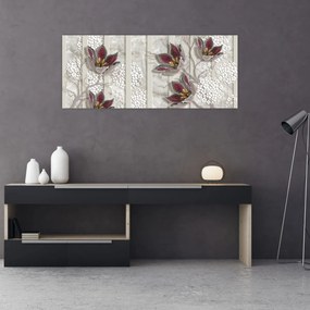 Obraz - Dekoratívne kvety (120x50 cm)