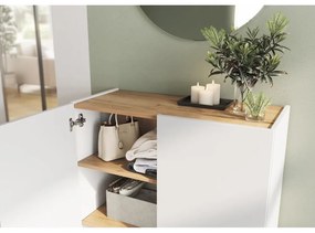 Biela predsieňová zostava v dekore duba 74x200x33 cm Alviano – Germania