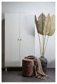 Svetlosivá šatníková skriňa z borovicového dreva 100x195 cm Madu – WOOOD