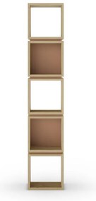 Knižnica v dekore duba v tehlovo-prírodnej farbe 32x167 cm Lofty – Marckeric