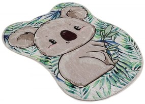 Detský koberec Koala 80x100 cm sivý/zelený