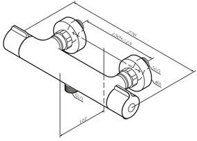 Sprchová batéria AM.PM Gem FGA40000 termostat, chróm