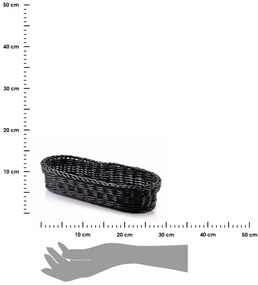 Košík na príbor Sino Black, 27x6x11 cm