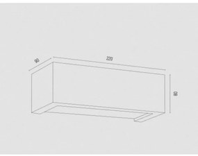 Argon 8251 - Nástenné svietidlo CASERTA 1xE27/15W/230V 22 cm