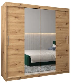 Šatníková skriňa 200 cm Toki 1 (Dub artisan + Dub artisan). Vlastná spoľahlivá doprava až k Vám domov. 1064939