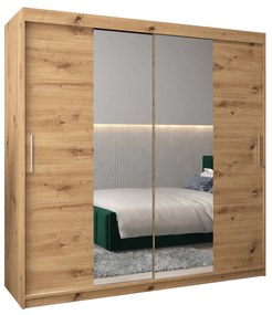 Šatníková skriňa 200 cm Toki 1 (Dub artisan + Dub artisan). Vlastná spoľahlivá doprava až k Vám domov. 1064939