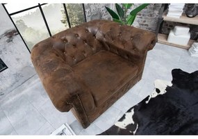 Kreslo 17383 Chesterfield Antik hnedá  - Komfort-nábytok