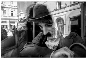 Obraz - Charles Chaplin v Prahe (90x60 cm)