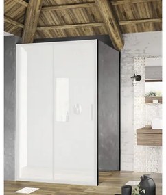 Sprchová zástena pre sprchové dvere RAVAK Blix Slim 90 cm farba rámu čierna dekor skla číre sklo X9BM70300Z1